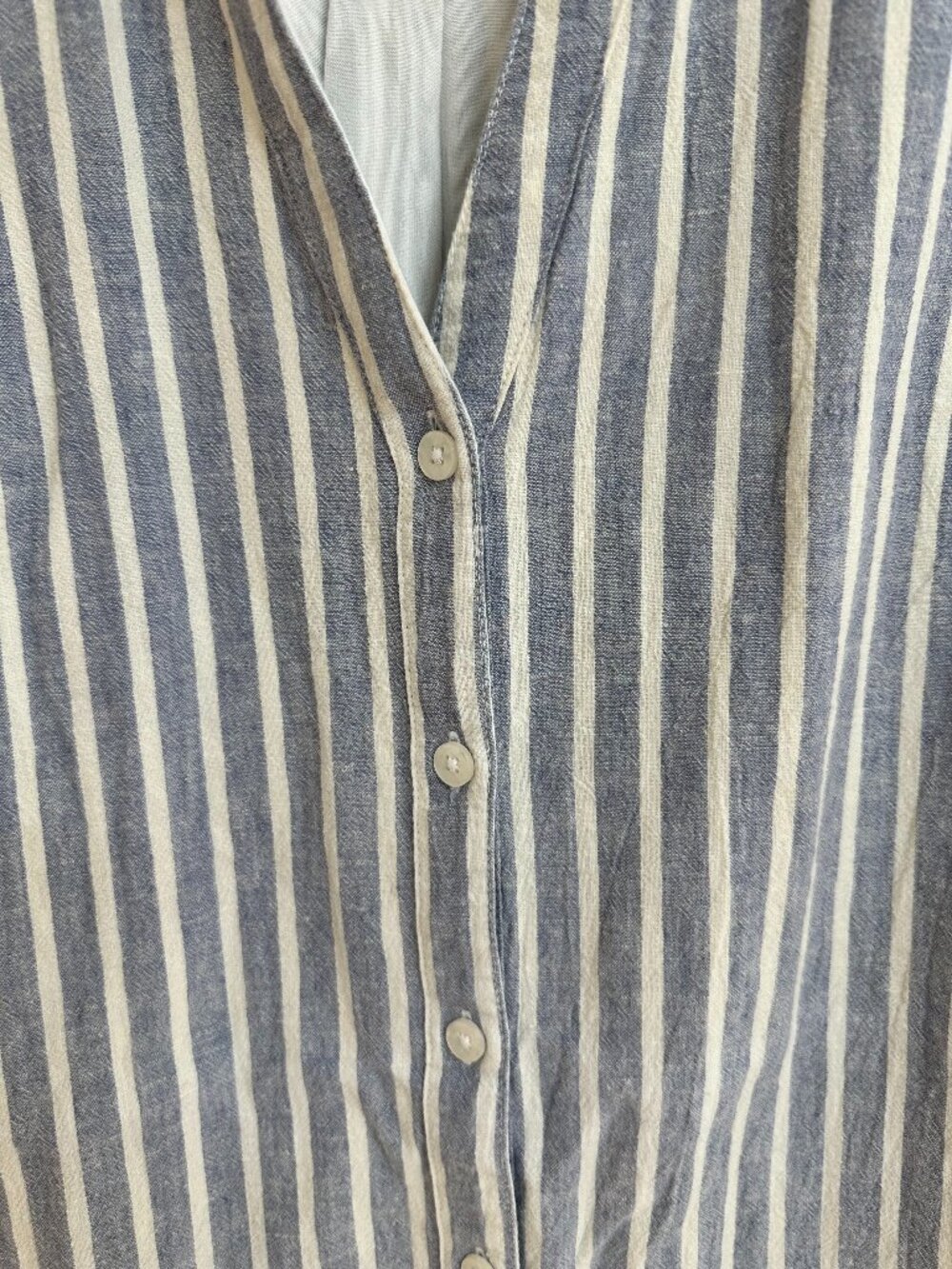 Abercrombie & Fitch Blue and White Striped Mini Shirt Dress - Picture 4 of 12